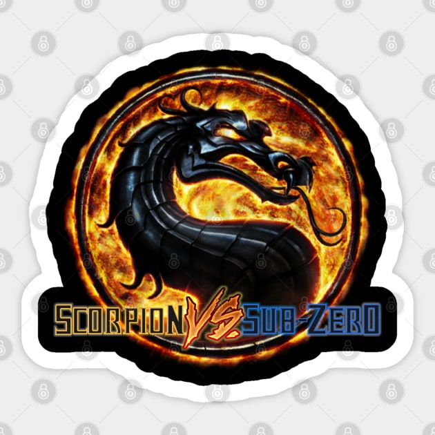 Scorpion vs Sub Zero team Mortal Kombat Pro Kompetition Sticker by Pannolinno